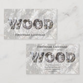 100 % natuurlijke houten houten letters visitekaartje (Voorkant / Achterkant)