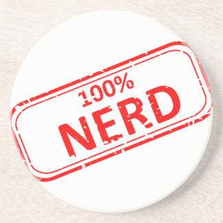 100% Nerd Rubber-stempel Zandsteen Onderzetter