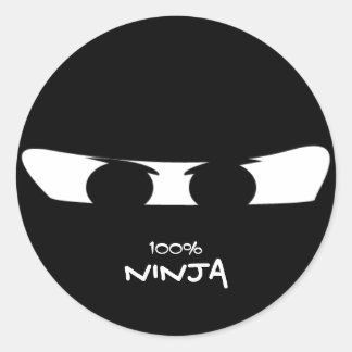 100% Ninja Ronde Sticker
