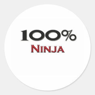 100 % Ninja Ronde Sticker