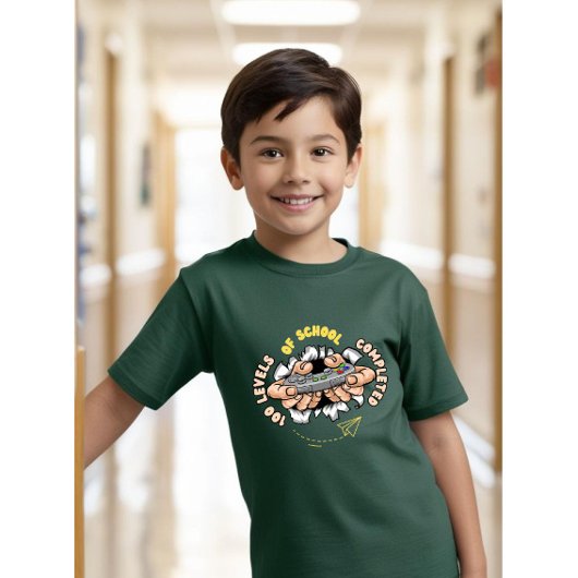 100 niveaus van de school afgerond kind t-shirt