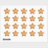 100 - Nummers Golden Star Sticker (Vel)