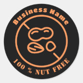 100% Nut Gratuit Sans Nuts Étiquette alimentaire p (Devant)