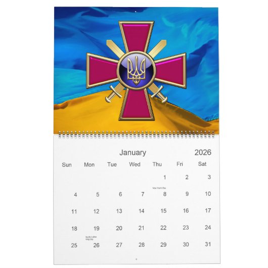 [100] Oekraïnse grondstrijdkrachten Emblem Kalender (Jan 2026)