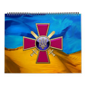 [100] Oekraïnse grondstrijdkrachten Emblem Kalender (Hoes)