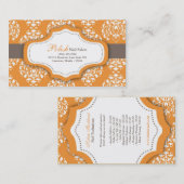 100 Oranje Visitekaartje Damask Nail-technicus (Voorkant / Achterkant)