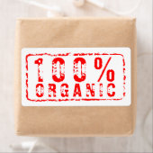 100% Organice aangepaste rode stempel verzendlabel (Insitu)