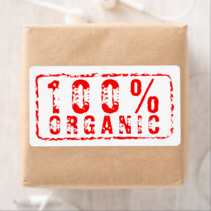 100% Organice aangepaste rode stempel verzendlabel