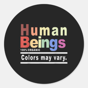 100% organische kleuren kunnen variëren LGBT Ronde Sticker