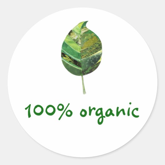 100% organische Sticker (Voorkant)