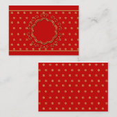 100 Pack Cartes de Mariage inspirées par l'Inde (Devant / Derrière)