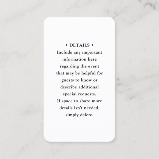 100 Pack QR Code Bruiloft RSVP & Details Behuizing Visitekaartje (Achterkant)