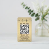 100 Pack QR RSVP Bruiloft Faux Gold Behuizing Visitekaartje (Staand voorkant)