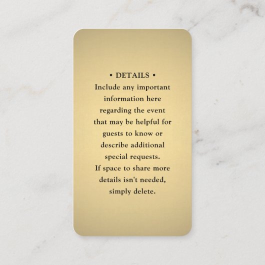 100 Pack QR RSVP Bruiloft Faux Gold Behuizing Visitekaartje (Achterkant)