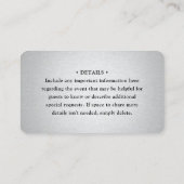 100 Pack Scan Me QR RSVP Faux Silver Behuizing Visitekaartje (Achterkant)