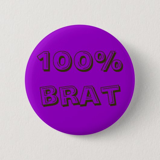 100% pekel ronde button 5,7 cm (Voorkant)