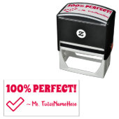 "100% PERFECT!" Feedback Rubberstempel Zelfinktende Stempel (In situ)