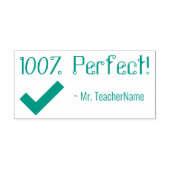 "100% perfect!" Onderwijsassistent Rubberstempel Zelfinktende Stempel (Design)