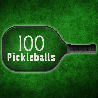 100 Pickleballs Signature Piece in Donkergroen Pickleball Paddle