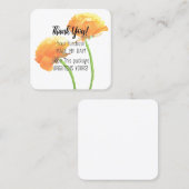 100 pièces. Carte de remerciements plat - Petites  (Devant / Derrière)