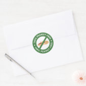 100% pinda-vrij ronde sticker (Envelop)