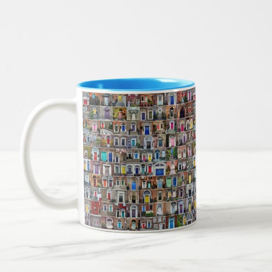 100 Portes de Dublin Irlande Collage Coffee Mug (Gauche)