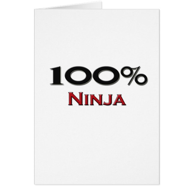100 pour cent Ninja (Devant)