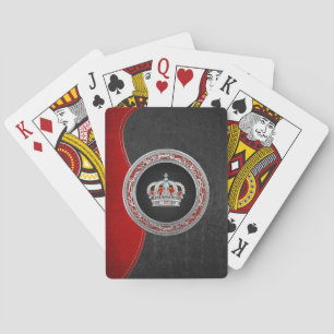 [100] Prince-Princess King-Queen Crown [Zilver] Speelkaarten