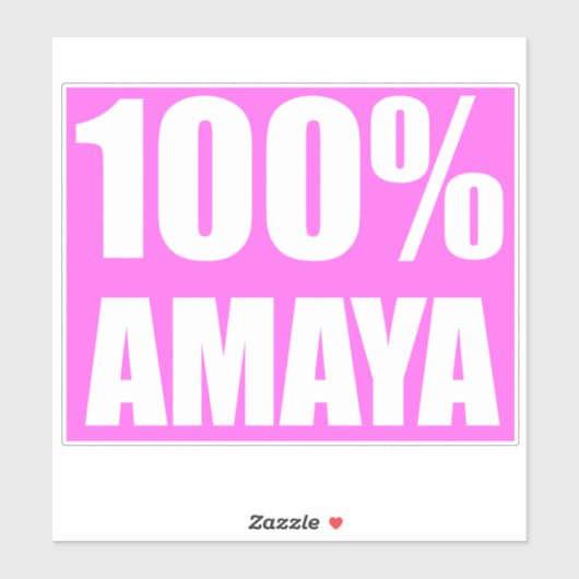 100 procent Amaya-naam Sticker (Vel)