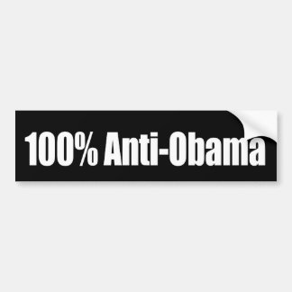 100 procent anti-Obama-blogger Bumpersticker