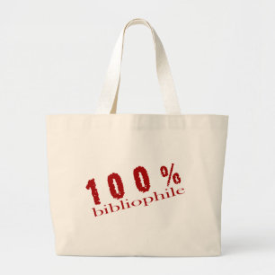 100 procent Bibliophile Book Canvas tas
