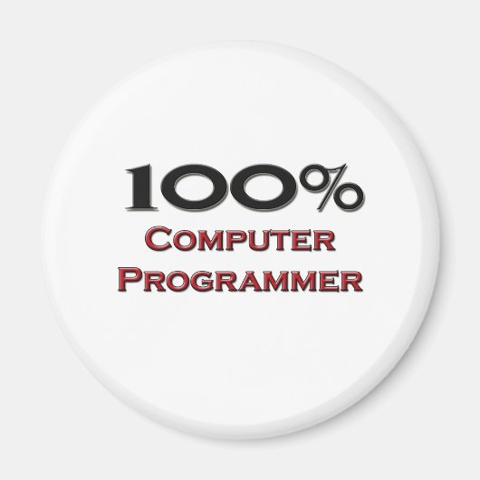 100 procent computerprogrammeur magneet (Voorkant)