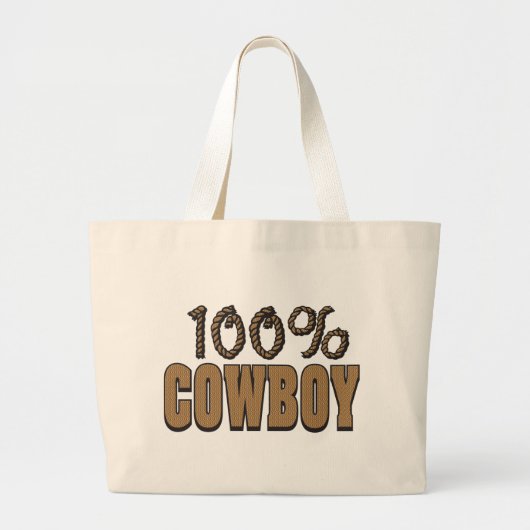 100 procent cowboy grote tote bag (Voorkant)