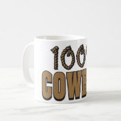 100 procent cowboy koffiemok (Voorkant links)