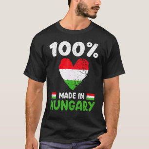 100 procent gemaakt in Hongarije Hongaarse jongens T-shirt