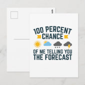 100 procent kans dat ik je de voorspelling vertel briefkaart (Voorkant / Achterkant)