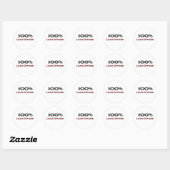 100 procent leningfunctionaris ronde sticker (Vel)