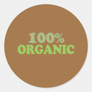100 procent organisch ronde sticker