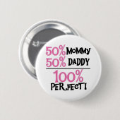 100 procent perfect ronde button 5,7 cm (Voorkant /achterkant)