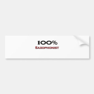 100 procent saxofonist bumpersticker