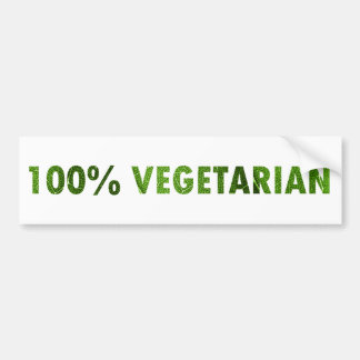 100 PROCENT VEGETARIAN BUMPERSTICKER