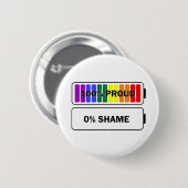 100% Proud 0% Shame Ronde Button 5,7 Cm (Voorkant /achterkant)