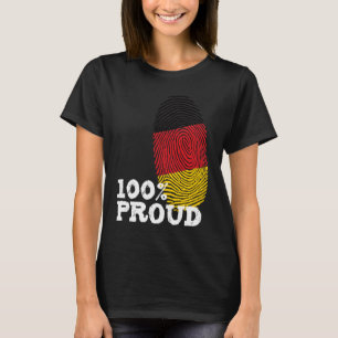 100 Proud Germany vingerafdrukvlag voor Proud Germ T-shirt