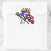 100% Puertoricaans Ronde Sticker (Tas)