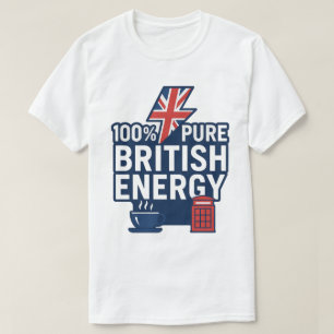 100% Pure Britse Energie Grappig UK Pride T-shirt