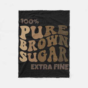 100% Pure Bruine Suiker Melanine Trots Zwarte Gesc Fleece Deken