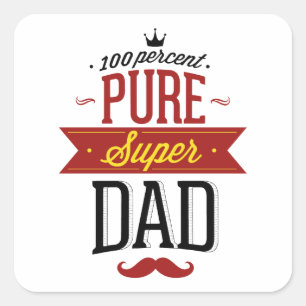 100 % pure Super Pap Vierkante Sticker