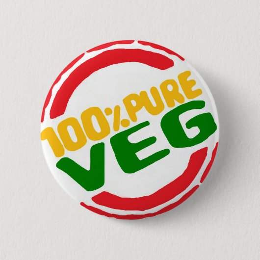 100% Pure Veg Ronde Button 5,7 Cm (Voorkant)