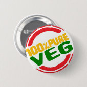 100% Pure Veg Ronde Button 5,7 Cm (Voorkant /achterkant)