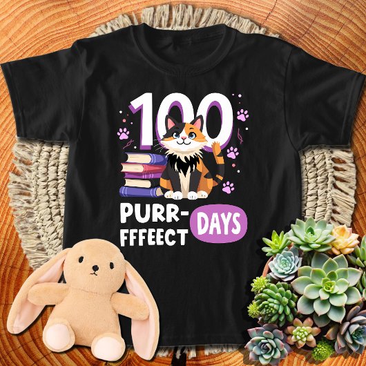 100 Purrfect dagen van de School T-shirt